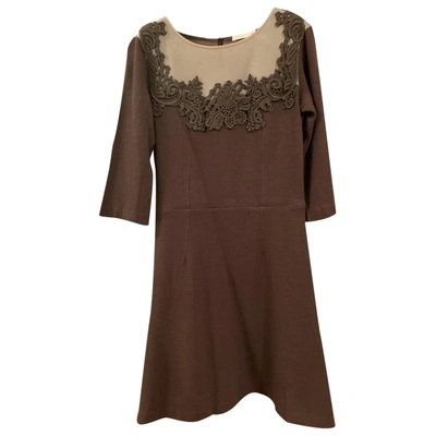Pre-owned Ermanno Scervino Wool Mini Dress In Brown