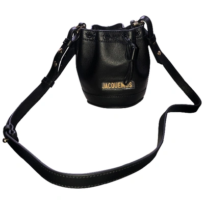 Pre-owned Jacquemus Le Petit Haqiba Black Leather Handbag