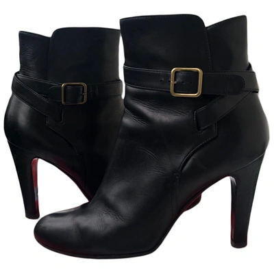 Pre-owned Michel Vivien Leather Ankle Boots In Black