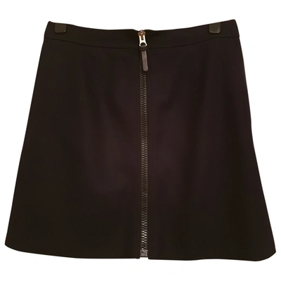 Pre-owned Acne Studios Wool Mini Skirt In Navy