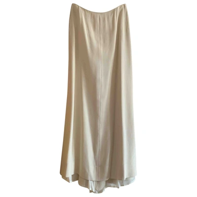 Pre-owned Cacharel Wool Maxi Skirt In Beige