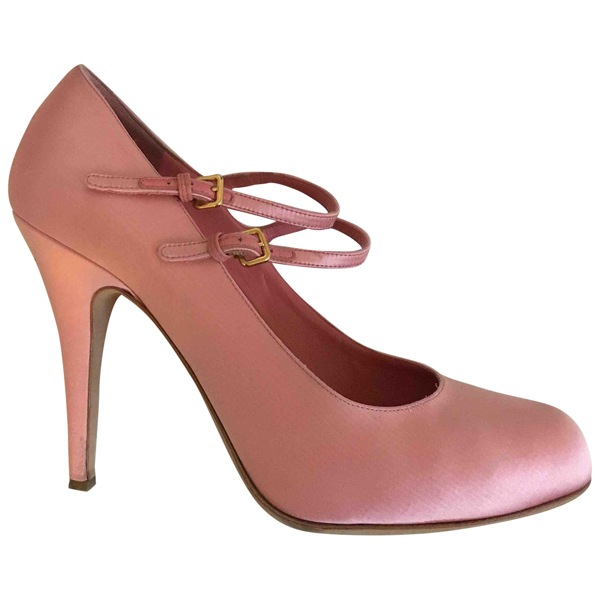 Pre-owned Miu Miu Pink Leather Heels | ModeSens