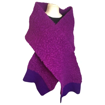 Pre-owned Stella Mccartney Wool Scarf In Purple