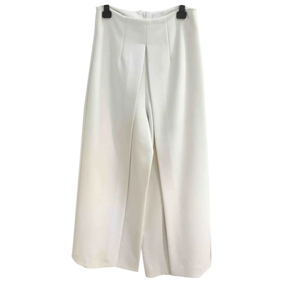 Pre-owned Solace London Trousers In Ecru