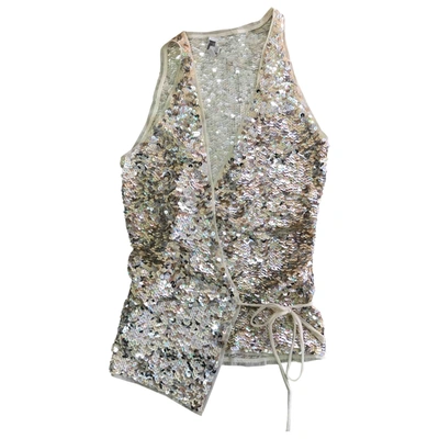 Pre-owned Pinko Vest In Beige