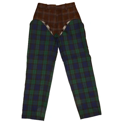 Pre-owned Y/project Navy Wool Trousers