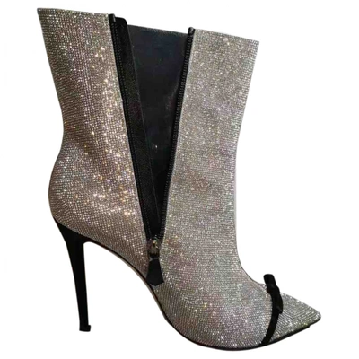 Pre-owned Marco De Vincenzo Leather Ankle Boots In Metallic
