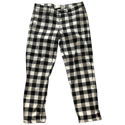 Pre-owned Victoria Victoria Beckham Straight Trousers In Multicolour