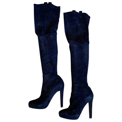 Pre-owned Ermanno Scervino Boots In Blue