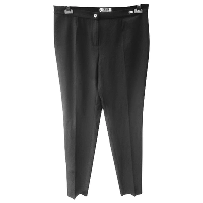 Pre-owned Krizia Straight Pants In Black