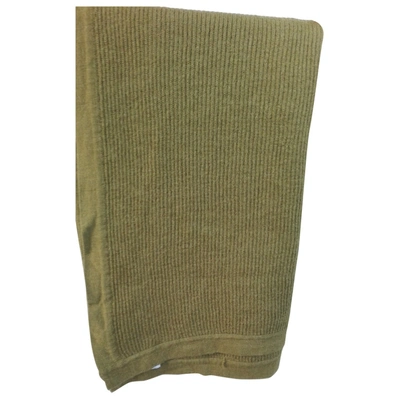 Pre-owned Genny Wool Stole In Green