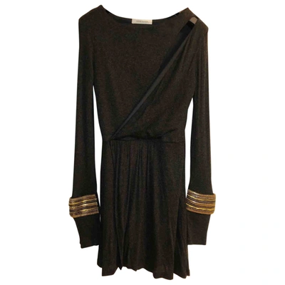 Pre-owned Pierre Balmain Wool Mid-length Dress In Anthracite