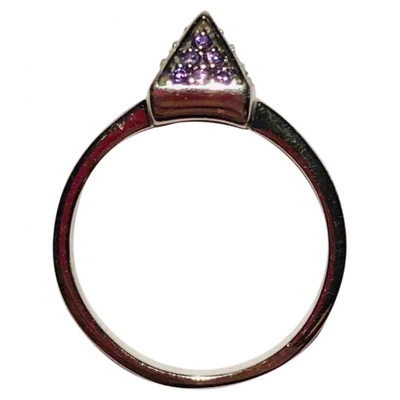 Pre-owned Eddie Borgo Silver Ring In Purple