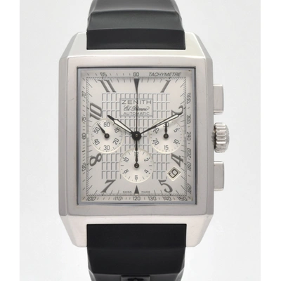 Pre-owned Zenith Port Royal  White Steel Watch
