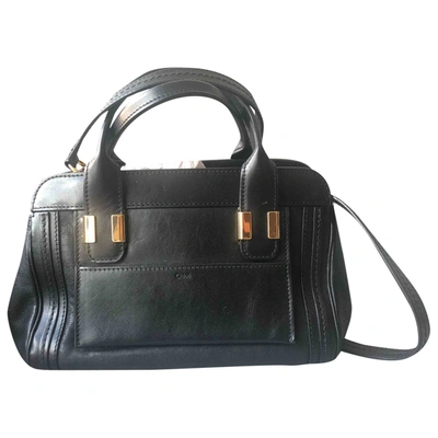 Pre-owned Chloé Alice Leather Handbag In Black