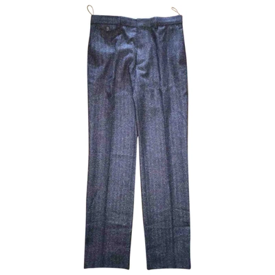 Pre-owned Carven Wool Trousers In Grey