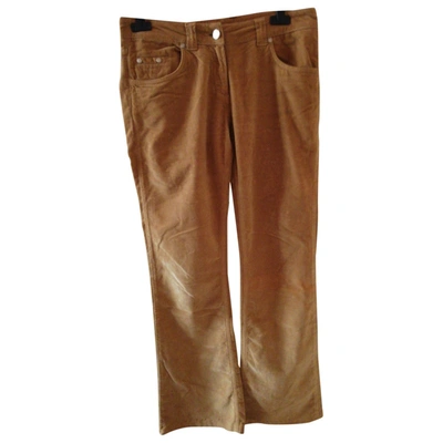 Pre-owned Versace Large Trousers In Camel