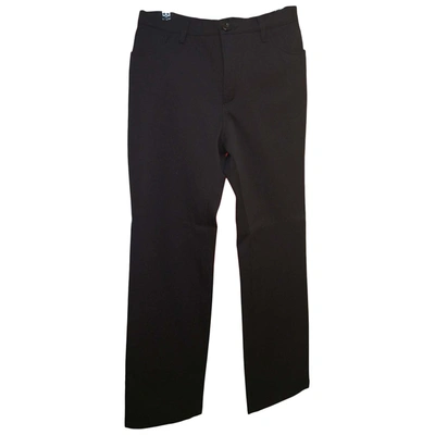 Pre-owned Burberry Straight Trousers In Black