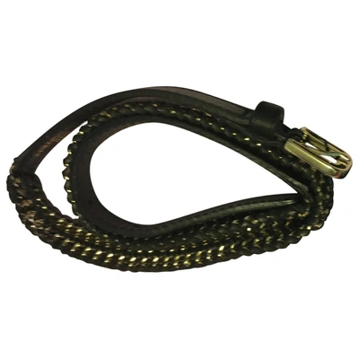 Pre-owned French Connection Leather Belt In Black