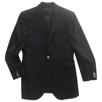 Pre-owned Corneliani Wool Vest In Black