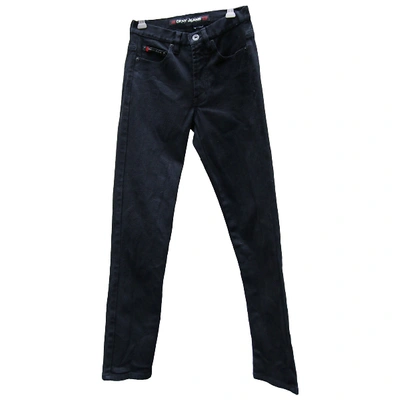 Pre-owned Dkny Slim Jeans In Black