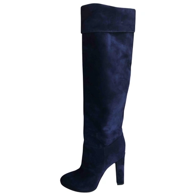 Pre-owned Le Silla Boots In Blue