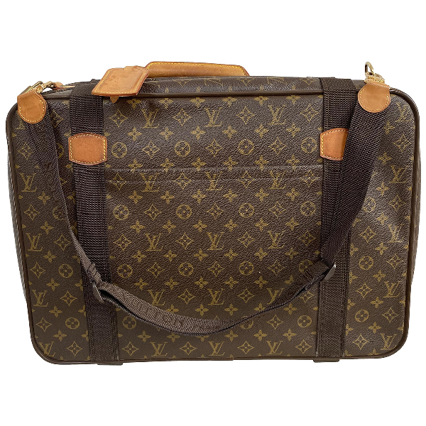 Pre-Owned Louis Vuitton Satellite Brown Cloth Travel Bag | ModeSens