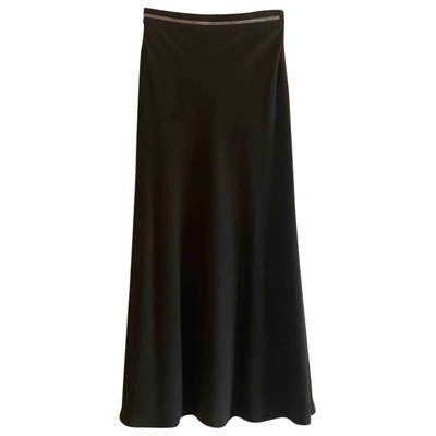 Pre-owned Givenchy Wool Maxi Skirt In Brown