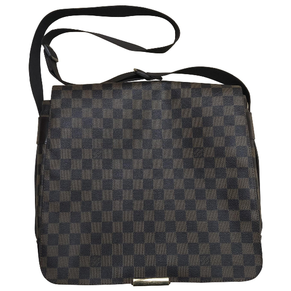 Pre-Owned Louis Vuitton Abbesses Messenger Brown Cloth Bag | ModeSens