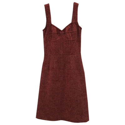 Pre-owned Dolce & Gabbana Wool Mid-length Dress In Red