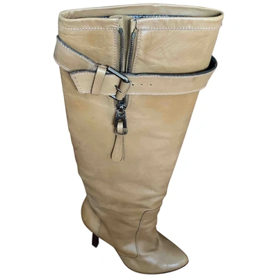 Pre-owned Barbara Bui Leather Boots In Camel