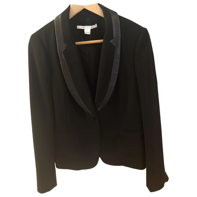 Pre-owned Diane Von Furstenberg Black Synthetic Jacket