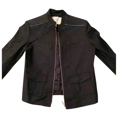 Pre-owned Maje Jacket In Black