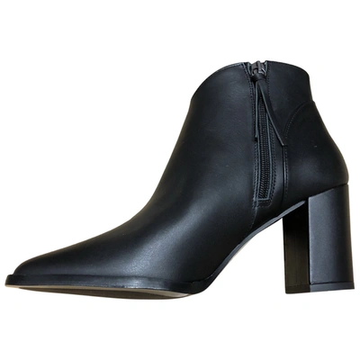 Pre-owned Comptoir Des Cotonniers Black Leather Ankle Boots