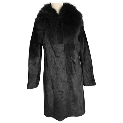 Pre-owned Gerard Darel Black Shearling Coat
