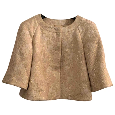 Pre-owned Prada Wool Short Waistcoat In Gold