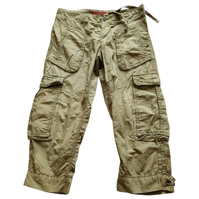 Pre-owned Tommy Hilfiger Khaki Cotton Trousers
