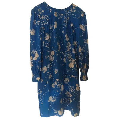 Pre-owned Givenchy Silk Mid-length Dress In Blue