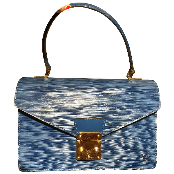 Pre-Owned Louis Vuitton Metis Blue Leather Handbag | ModeSens