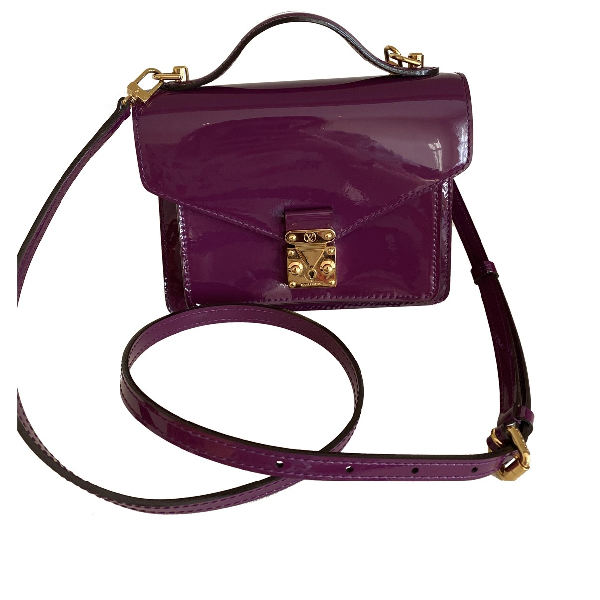 Pre-Owned Louis Vuitton Monceau Purple Patent Leather Handbag | ModeSens