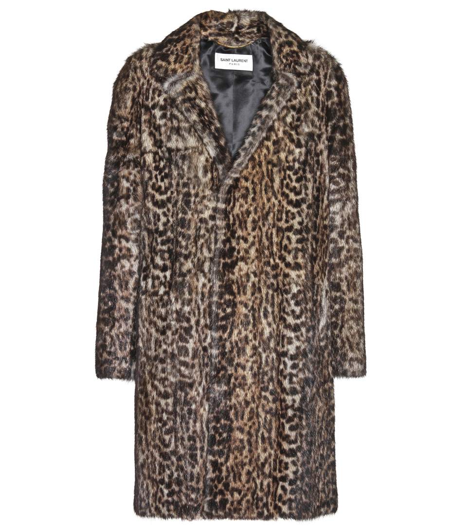 Saint Laurent Leopard-print Marmot Fur Coat In Imprime Ocelot | ModeSens