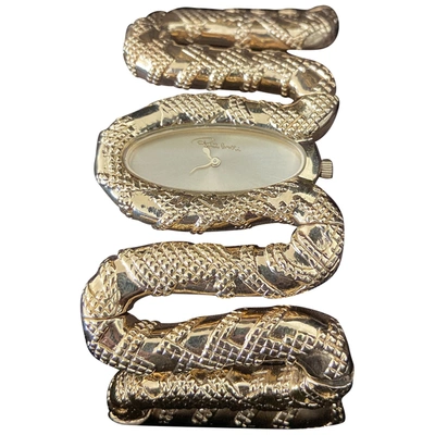 Pre-owned Roberto Cavalli Watch In Gold