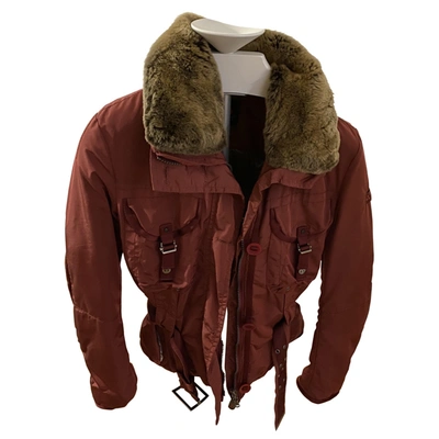 Pre-owned Peuterey Puffer In Burgundy