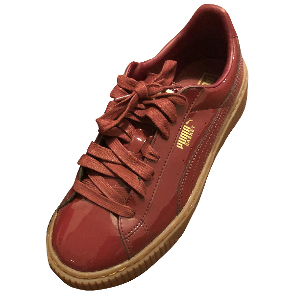 puma platform burgundy