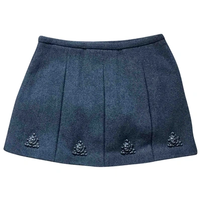 Pre-owned Manoush Wool Mini Skirt In Grey