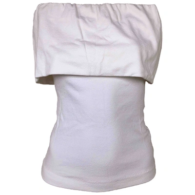 Pre-owned Club Monaco White Synthetic Top