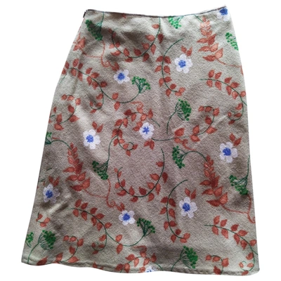 Pre-owned Krizia Wool Mid-length Skirt In Multicolour