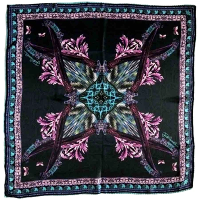 Pre-owned Just Cavalli Silk Handkerchief In Multicolour