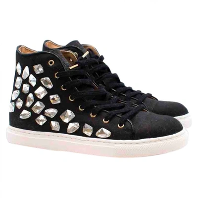 Pre-owned Charlotte Olympia Cloth Trainers In Black