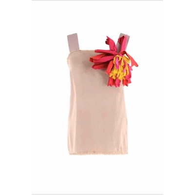 Pre-owned Lanvin Silk Camisole In Brown